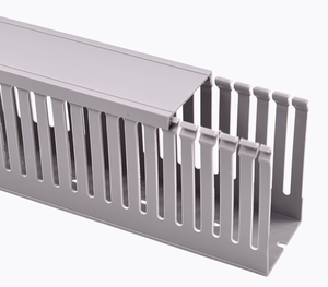 Solid PVC Cable Protector and <strong>Trunking</strong> Slotted <strong>round</strong> Cable Duct Easy Installation for Wiring Needs - Product Image 2