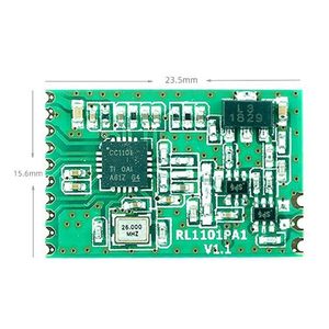 高品質CC1101 433MHz RFモジュール小型低電力10dBm SPI SMD長距離ワイヤレスOEM ODMワイヤレスRFアプリケーション - Product Image 1