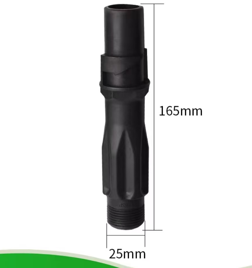 Tige de valve en plastique noir de 3/4 pouces
