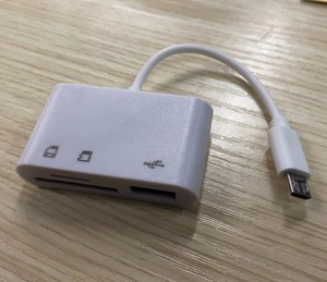 3合1通用串行总线OTG读卡器通用类型OTG TF/<span class=keywords><strong>sd</strong></span>卡读卡器电话分机头麦克风通用串行总线OTG适配器 - Product Image 2