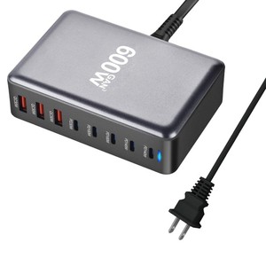 600W masaüstü GaN hızlı PD şarj 8 port USB tip-c adaptörü akıllı dijital cep scooter kulaklık için şarj standı standı - Product Image 3
