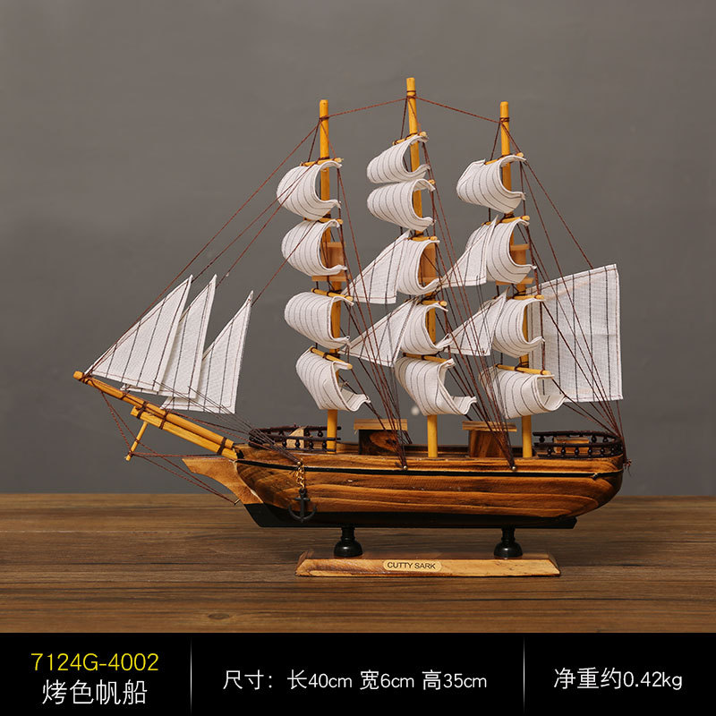 4002-40cm bateau à voile cuit au four