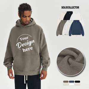 Inverno dos homens unisex Oem/odm Hoodies Logotipo personalizado Hot Sale Fleece Bordado e DTG Impressão Solto Fit sem Cordas