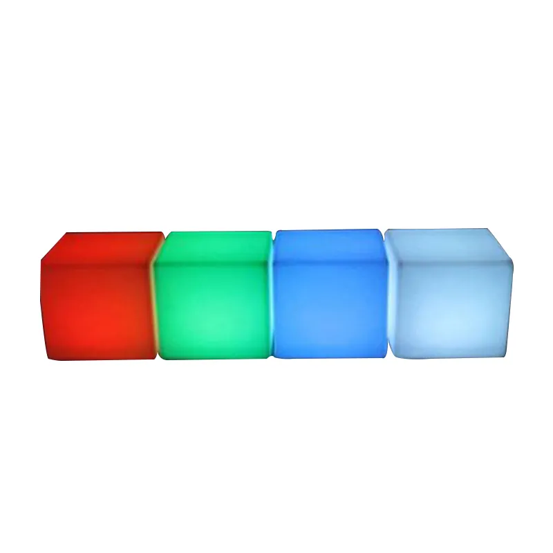 Led Bar Meuble Cube Siège et Table avec Télécommande Lumières Colorées Contrôleur Sans Fil pour Fête Extérieur