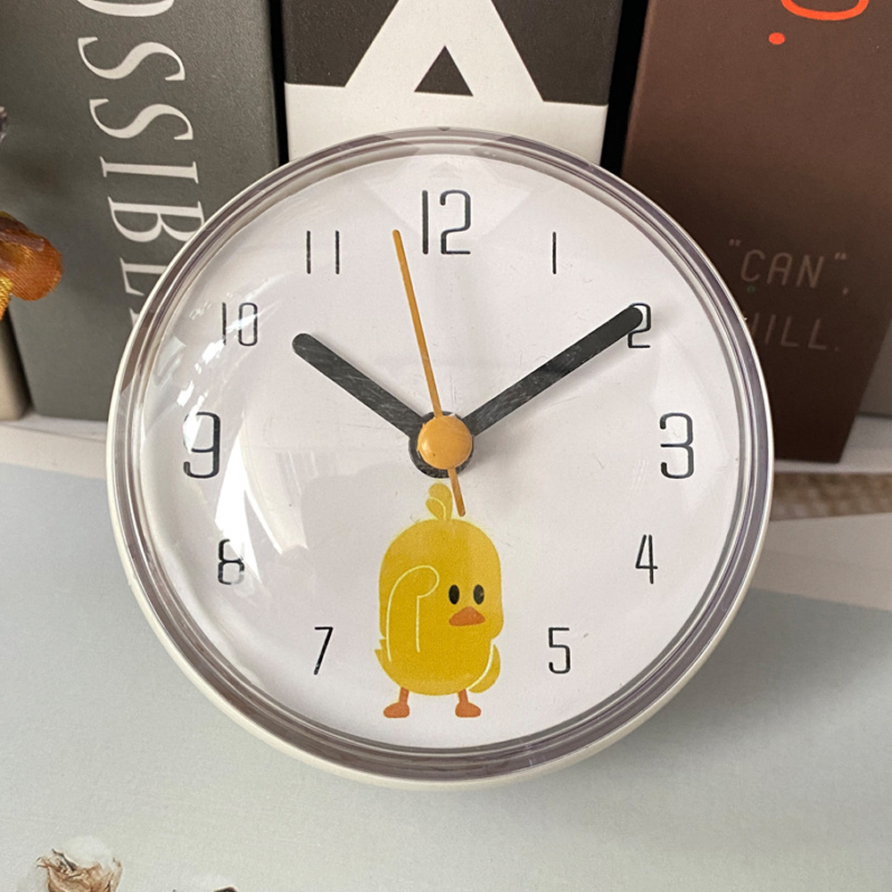 Horloge à ventouse - Petit canard jaune (7 cm de diamètre)