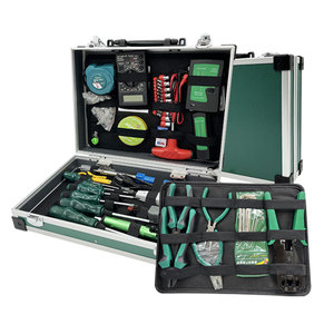 Kit de herramientas de redes de telecomunicaciones profesionales Juego de herramientas con caja de aleación de aluminio - Product Image 1