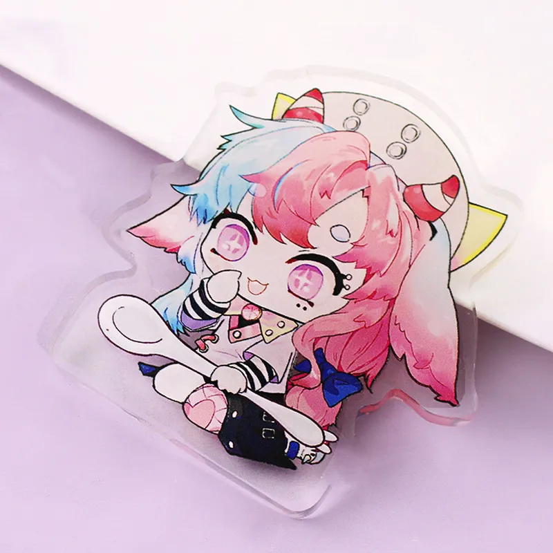 Cor personalizada Anime Print Stand Personalizado Mini Desk Display Espessado Acrílico Standee Anime