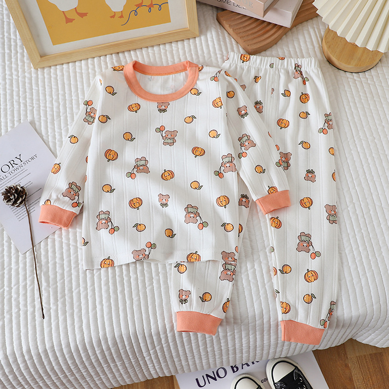 Orange bear on white background
