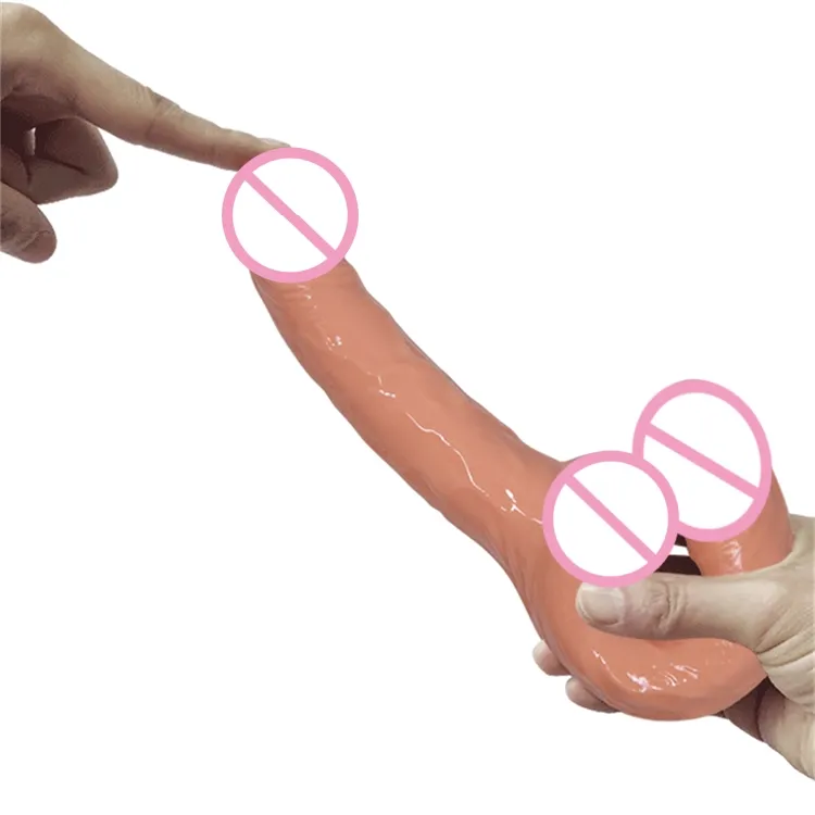 Double Head Dildo Long Jelly Realista Ended Flexível Big Penis Para Mulheres Masturbador Sex Toys Lésbicas