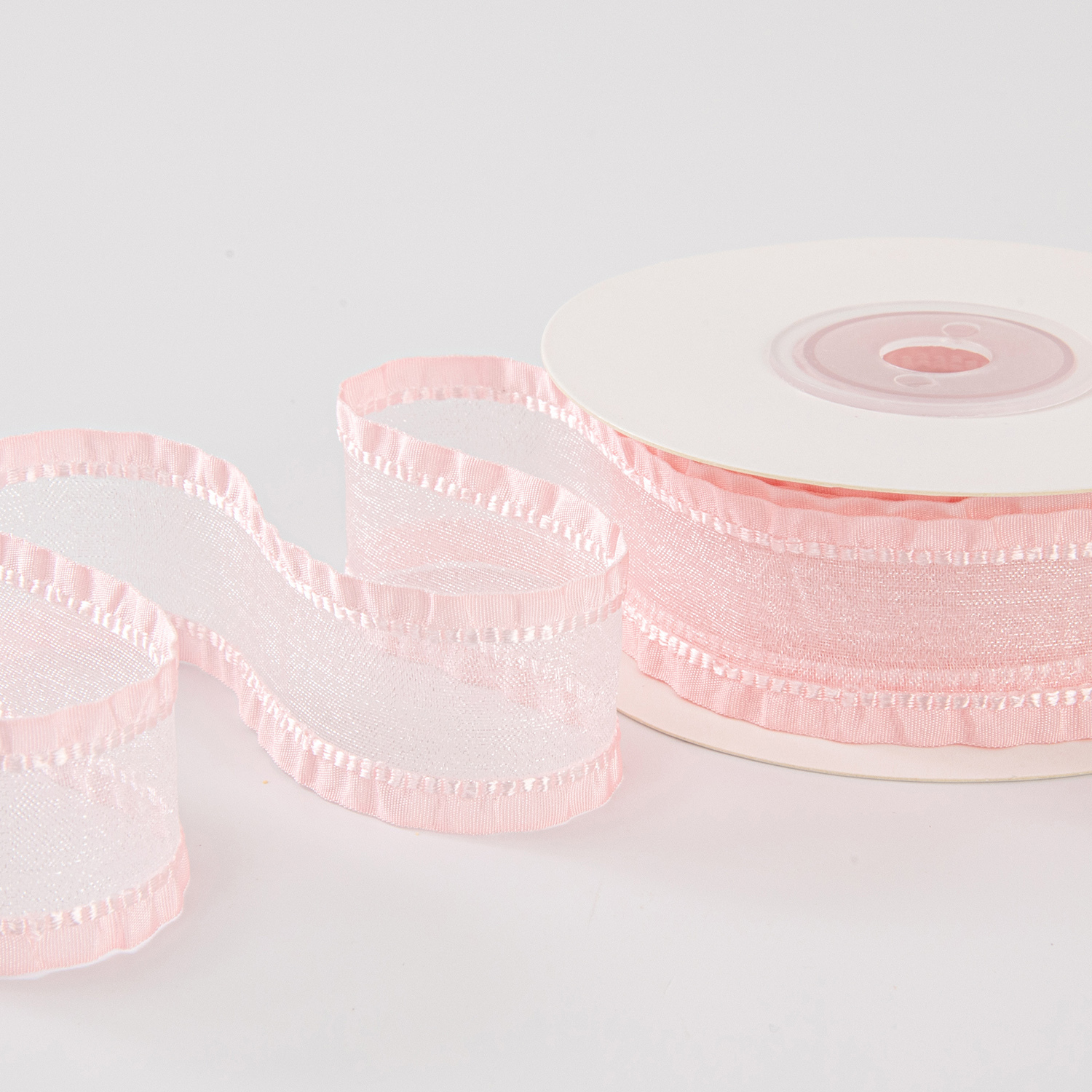 Rose clair-2,5 cm, 10 mètres par rouleau