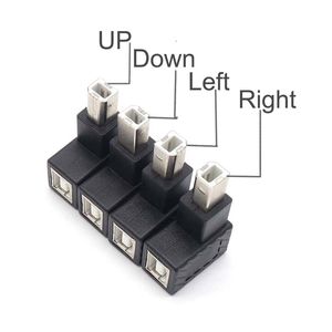 プリンタースキャナー用の90度角度USB2.0Bタイプオス-メス拡張アダプター - Product Image 1