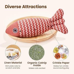 Cat Toy Fish Sound <strong>Catnip</strong> Interactive Toy Suitable for Indoor <strong>Use</strong>