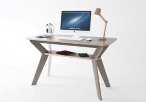Escritorio de ordenador de estudio, escritorio de estilo nórdico, multifunción, blanco, Moderno - Product Image 2