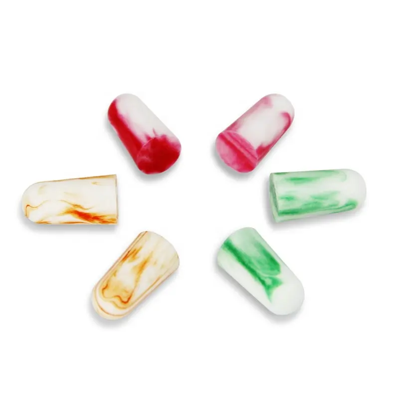 Wejump Duplo Cores PU Espuma Tampões Descartáveis Lento Rebounded Soft Ear Plugs com caixa de plástico