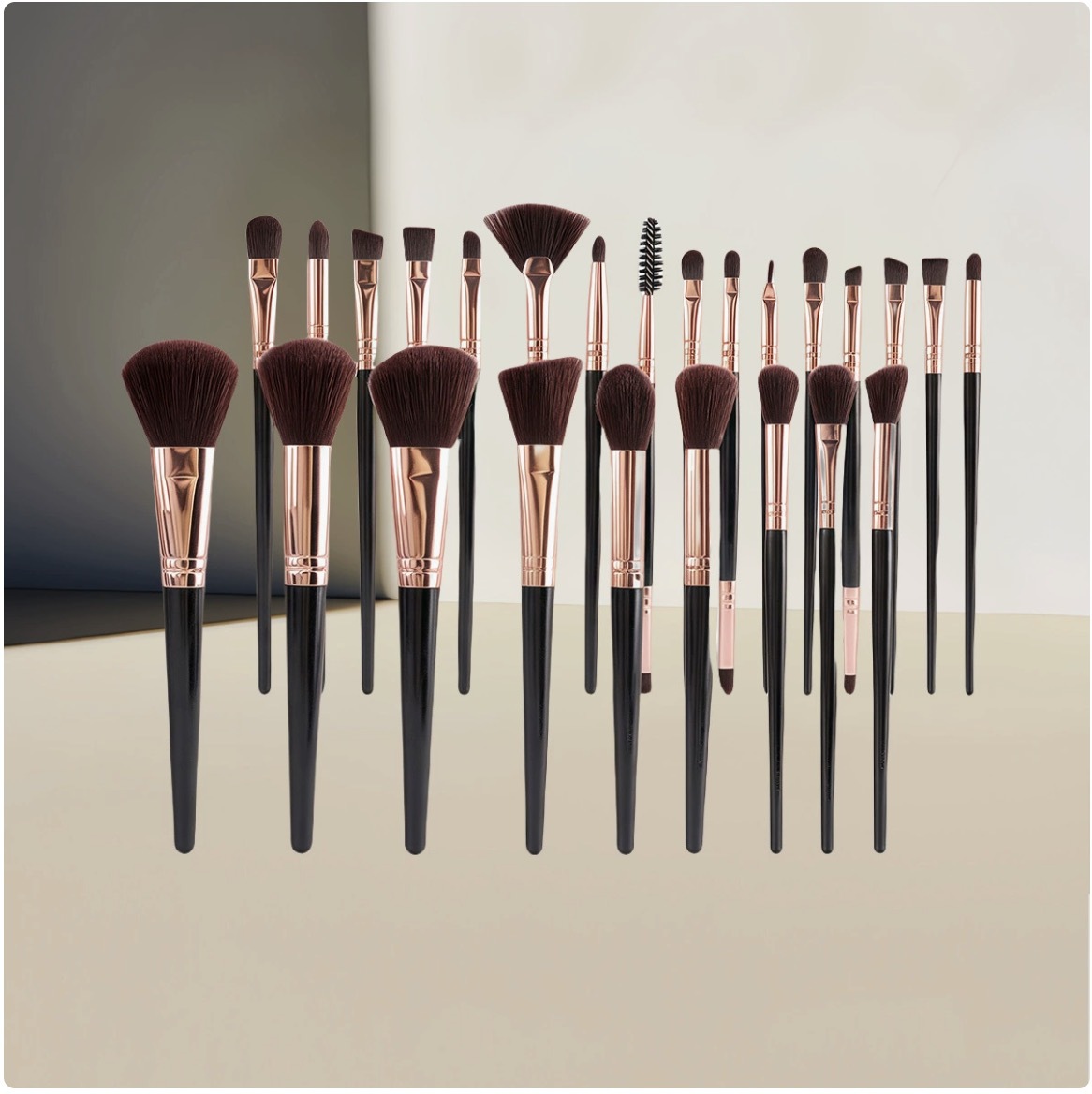 Pinceau marron 25 pièces