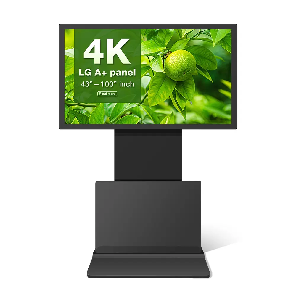 Fournisseur d'écrans fabricant 32 43 49 55 65 pouces 4k android lcd supports de sol interactifs affichage numérique et signalisation