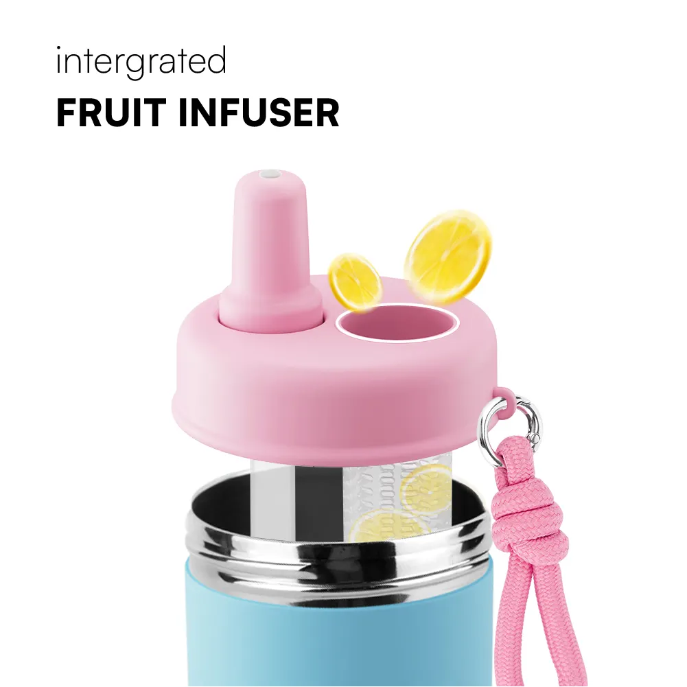 12oz Insulated Stainless Steel Infuser Cup Double-Walled Kids Cup Kids' Fruit Infusion Tumbler