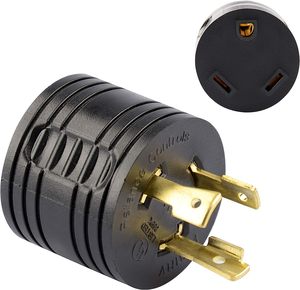 RV 30Ampジェネレーターアダプタープラグ、キャンピングカーに電力を供給するための3プロングNEMA L5-30PからNEMA TT-30Rロックアダプター