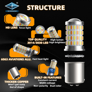 LED T20 3014オートバイブレーキ & 逆灯ユニバーサルアルミLEDリトロバイザー車用ターン信号アクセサリー - Product Image 4