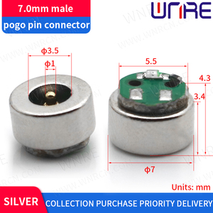 1 Set Magnetic Connector Waterproof Male Female SpringPin Connector Circular 2 Pogo Pin Connector <strong>PCB</strong> Board <strong>Dc</strong> Power <strong>Socket</strong> - Product Image 2