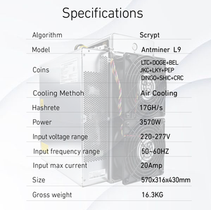 BITMAIN ANTMINER L9 17G Scrypt空冷LTC Dogeマイニングマシン高効率ASICMiner for Farm - Product Image 4
