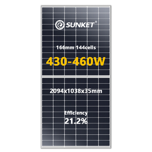 Sunket 470 Wát Bifacial HJT N-loại Năng Lượng Mặt Trời Tấm Mái Hệ Thống Cho Năng Lượng Mặt Trời Nhà <span class=keywords><strong>Pv</strong></span> <span class=keywords><strong>Module</strong></span> - Product Image 1