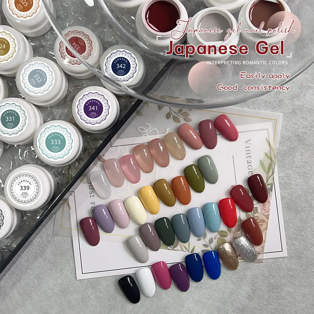 Alta qualidade estilo japonês 5g enlatamento de unhas em gel uv 36 cores conjunto de esmalte de unhas hema free gel polonês de marca própria