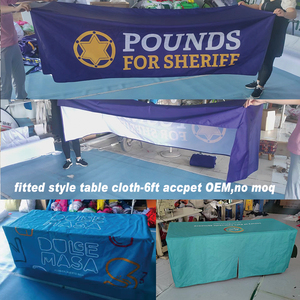 Multiple Colors Custom Printed Display Table Cover 4ft 6ft 8ft High Quality Customized <strong>Tablecloth</strong> With Colorful Printing