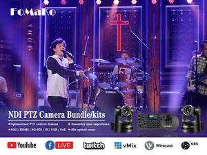 FoMaKo NDI PTZ Camera Bundle 20X Optical Zoom BN202 HDMI PTZ Camera and <strong>Controller</strong> <strong>Keyboard</strong> PTZ Camera Kit Bundle - Product Image 4
