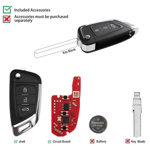 XHORSE XKKF06EN VVDI chiave auto a 3 pulsanti chiave veicolo universale di seconda generazione coltello stile con supporto per programmazione Wireless - Product Image 5