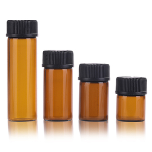 Capacity 1ml <strong>2</strong> <strong>ml</strong> <strong>3</strong> <strong>ml</strong> Liquid Sample Packaging Amber Glass Bottles Vials With Black Screw Cap - Product Image 5