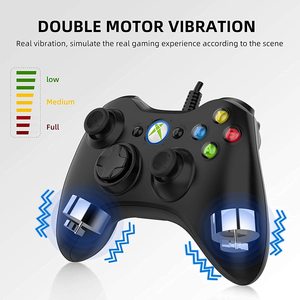 Xbox360 kablolu denetleyici için HiCyber PC PC360 Gamepad titreşimli özelliği ile buhar siyah Myth Goku Joystick & Gamepad - Product Image 2