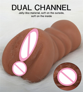 Adam Masturbator çift kanal 3D gerçekçi doku Ass vajinal yetişkin seks oyuncak ürünleri erkek Boys için cep Pussies - Product Image 3