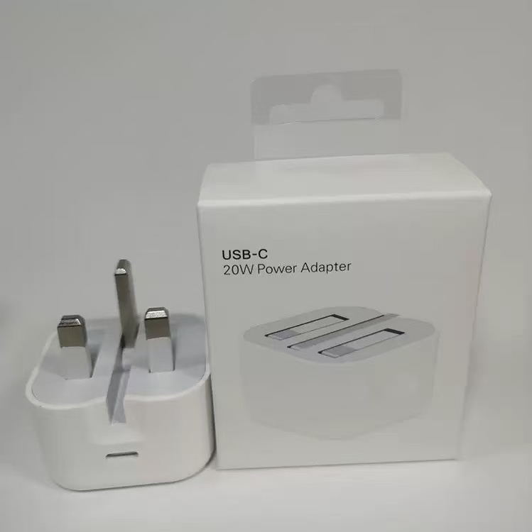 Blanco-Reino Unido-Para cargador Ip+caja