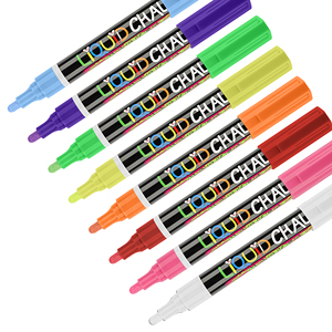 Neon farben Fluor zierende flüssige Kreide markierung stifte Wasser lösch bare Kreide <span class=keywords><strong>marker</strong></span> Malerei Geschenk Schreibwaren Schul bürobedarf