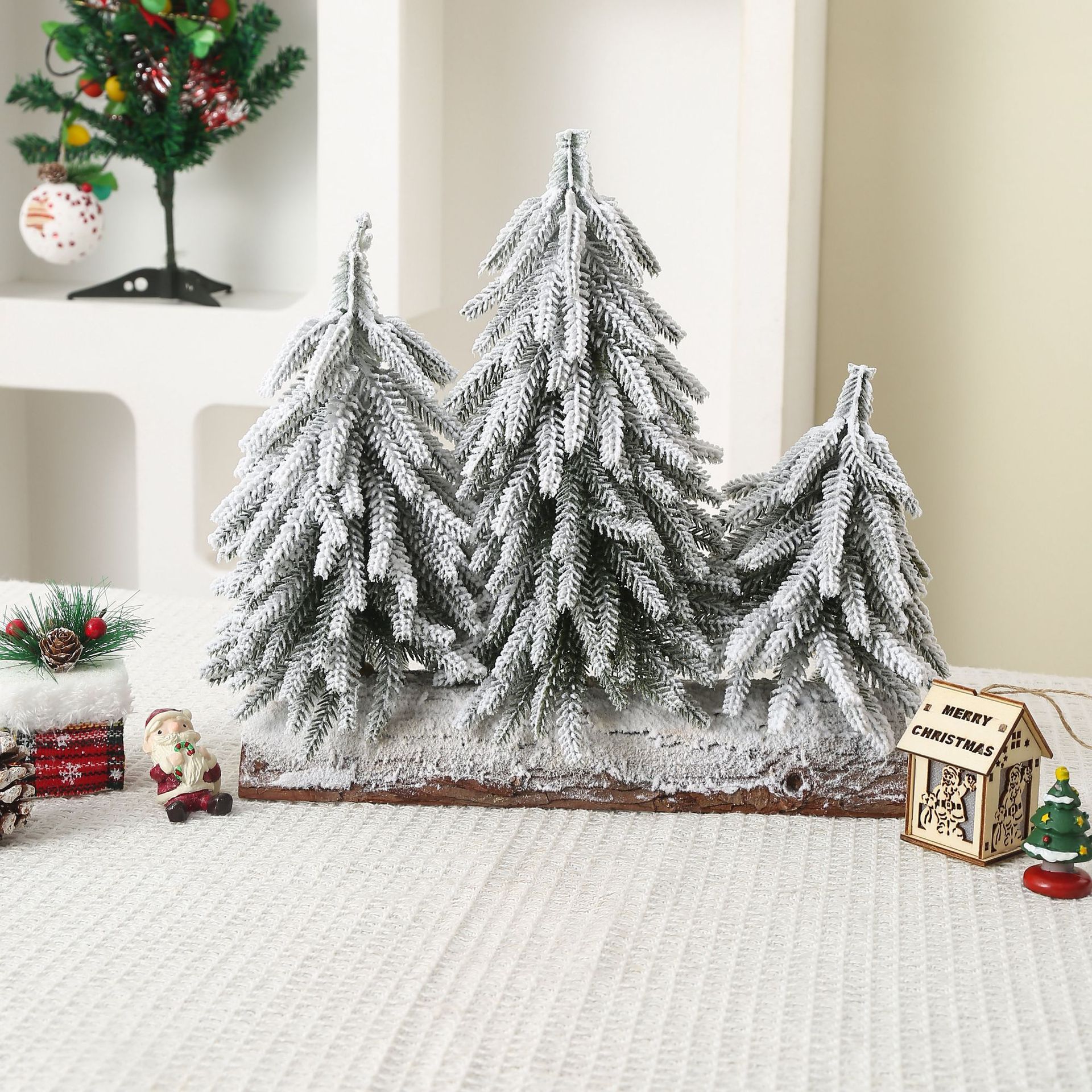 Blanc - Nouveau modèle de tour d'arbres 20+25+30cm