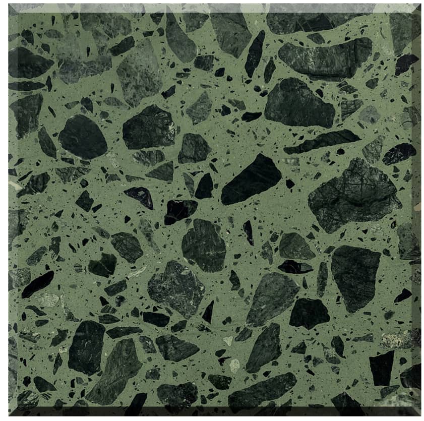 Waterproof Wall Green Terrazzo  Real Outdoor Table Color Terrazzo Slab