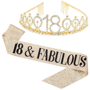13th 16th 18th 21st 40th 50th 60th 70th doğum günü kanat ve Tiara doğum günü muhteşem kanat ve taç parti süslemeleri için Set - Product Image 5