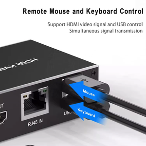 SYONG 4K 200M <strong>HDMI</strong> Transmitter and Receiver + USB KVM Over IP Extender Cat RJ45 Ethernet Network Cable IR Control Mouse Keyboard - Product Image 5
