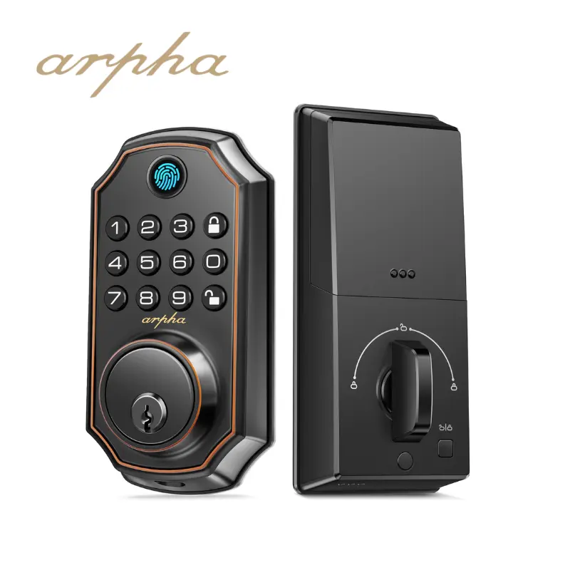 Arpha D280 Serrure numérique Serrure intelligente d'empreintes digitales pour la maison Serrure intelligente biométrique Bluetooth