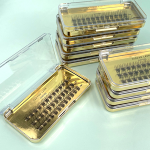Özel etiket C D kıvırmak vizon Diy kirpik segmentli kiti küme kirpik bireysel küme düğüm ücretsiz doğal Diy küme Lashes kiti - Product Image 6