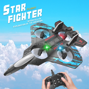 LK Toys เครื่องบินรบโฟม RC 2.4GHz พร้อมไฟ LED เครื่องบินผาดโผนน้ำหนักเบาเครื่องบินรบโฟม EPP หมุนได้360องศา - Product Image 3