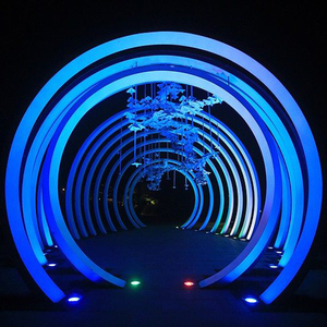 Interaktif RGB büyük 3D tünel işık noel LED dekoratif Arch Motif peyzaj IP65 değerlendirme için - Product Image 5
