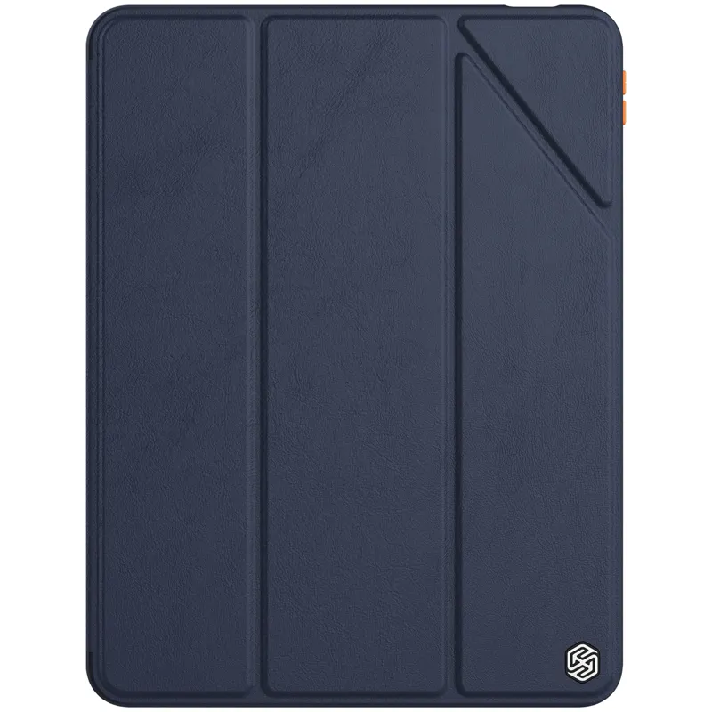 Nillkin Bevel Flip Leather Case Voor Apple Ipad 10.9 2020 / Air 4 Trifold Smart Tablet Case