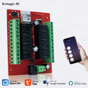 SME-8118 WiFi Smart 8-Kanal <span class=keywords><strong>RF</strong></span> Empfänger 433MHz Switch Tuya APP System Relais modul 12V Smart Life Tuya