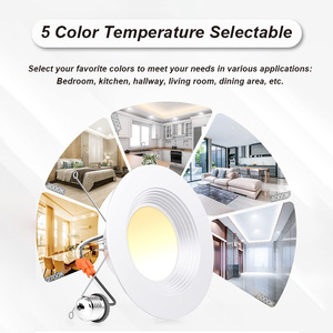 Metal+ Plastic <strong>LED</strong> Retrofit Downlight 6 Inch Recessed Lighting and Circuitry Design Round Shape Modern 12w/15w <strong>LED</strong> OEM - Product Image 5