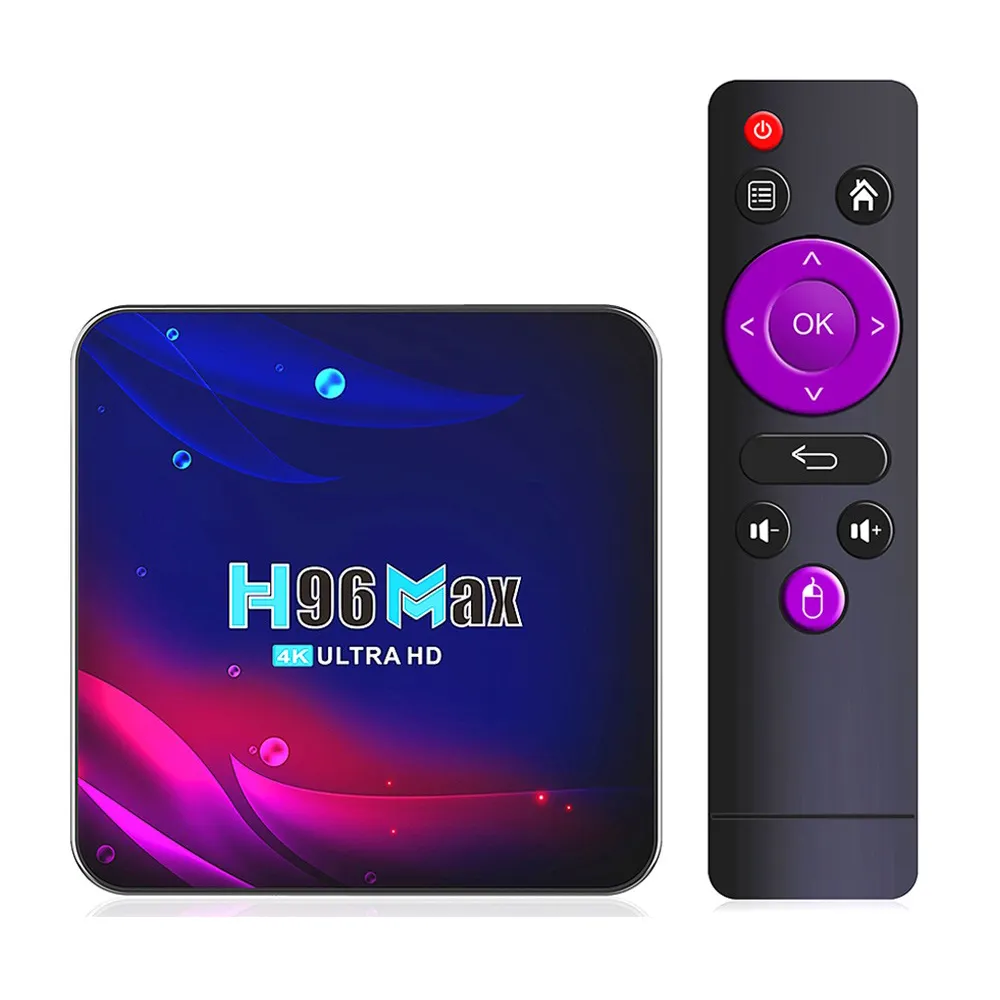 H96 MAX V11 Smart TV Box Android 11 4GB RAM 64GB Rockchip RK3318 Suporte 1080p 4K Google Play Store Youtube H96MAX Media Player