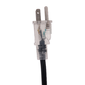 US Power Cord Replacement 15A 125V Lighted NEMA <strong>5</strong>-<strong>15P</strong> <strong>Plug</strong> to Free End