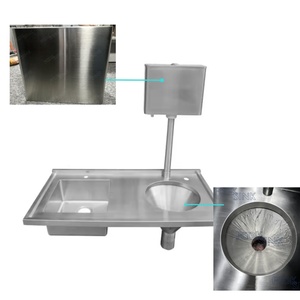 多功能诊所医院水槽带膝脚操作系统手术304不锈钢水槽洗手水闸水槽