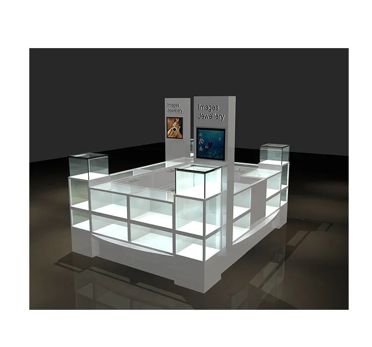 Quiosco de joyería de cristal de la mejor calidad, expositor de joyería para joyería, tienda de joyería, otros muebles comerciales